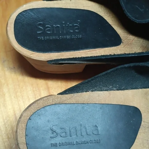 Sanita black clogs size 39 - Picture 3 of 9